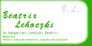 beatrix lehoczki business card